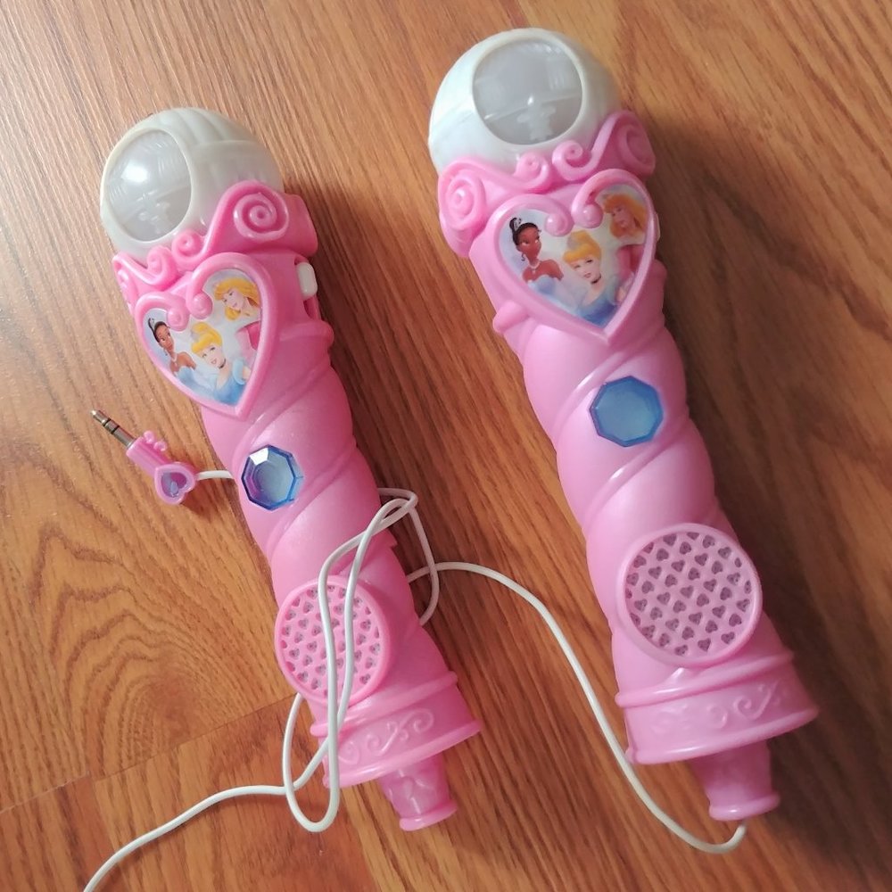 Disney Princess Pink Microphones two singalong toy Sing Music Karaoke girls kids